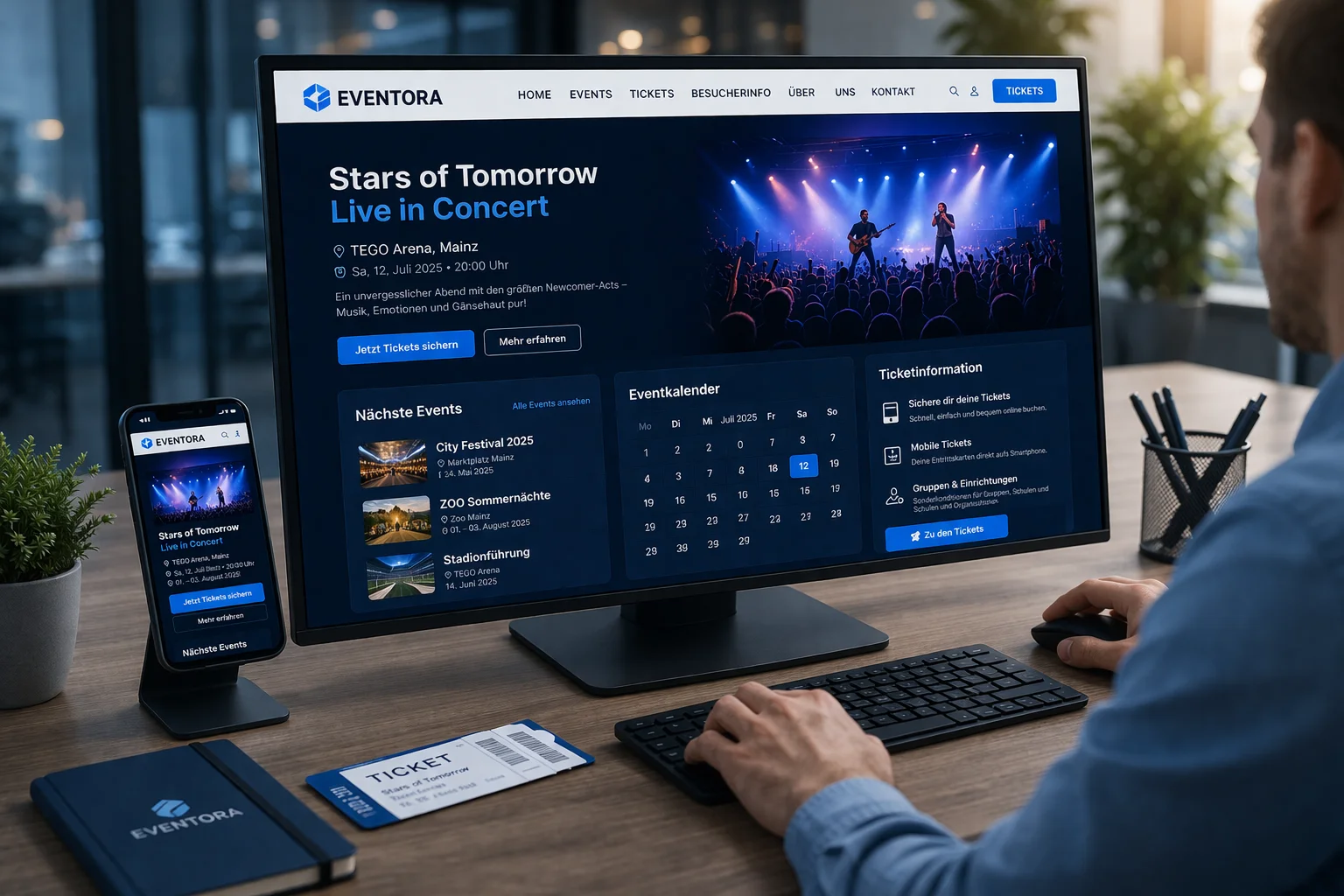 Webseiten für Events und Einrichtungen